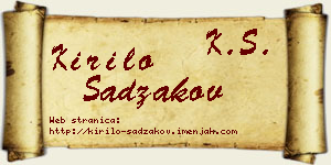 Kirilo Sadžakov vizit kartica